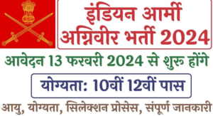 Indian Army Agniveer Recruitment 2024 Notification released